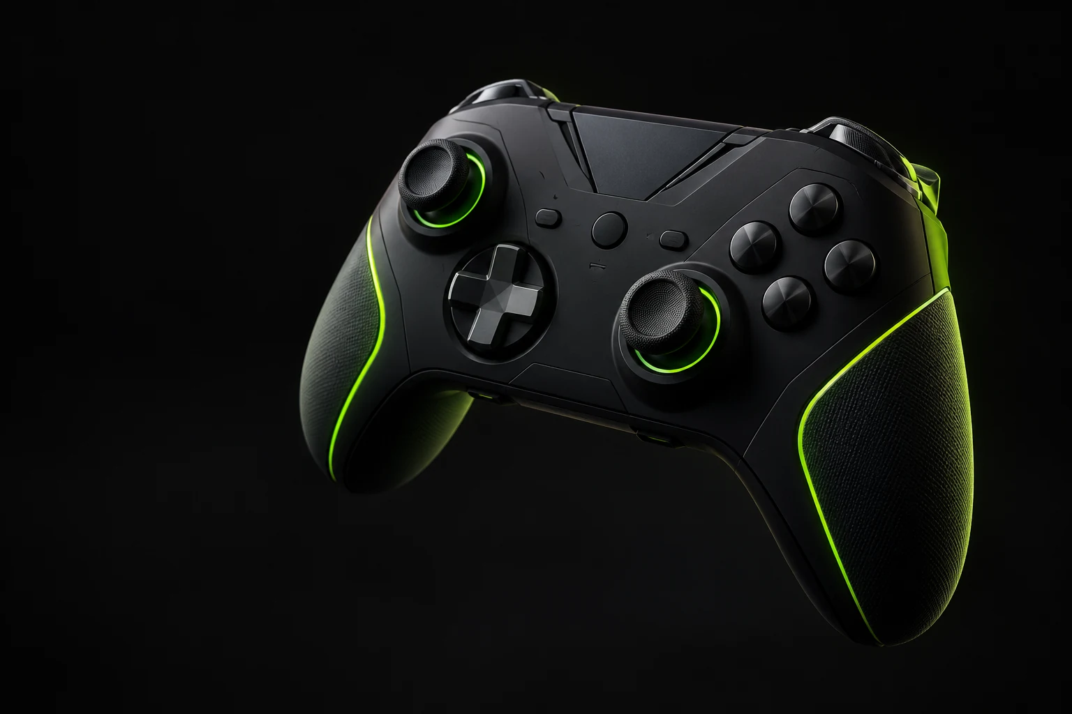 Independent AI concept of a black gaming controller